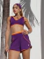 Short bicolor Leeom- Roxo ube\ tangerina