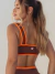 Top Bicolor leeom- Cappuccino\ tangerina - comprar online