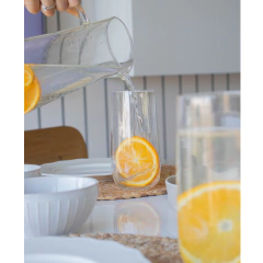 Set x6 vasos altos de vidrio rayas - comprar online