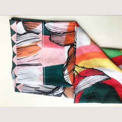 PAREÔ HIBISCO -  Marcia Bittencourt design - Produtos estampados com Arte.  Lenços femininos, Almofadas e Telas Fineart