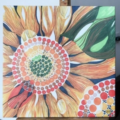 DÍPTICO SUNFLOWER I & II -  Marcia Bittencourt design - Produtos estampados com Arte.  Lenços femininos, Almofadas e Telas Fineart