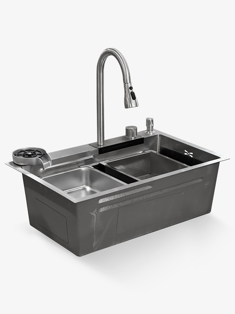 Bacha de cocina LS-7045A (68x45cm) h:22cm / Gris Claro