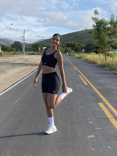 Conjunto fitness short + topper preto - loja online