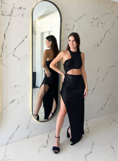 VESTIDO HILARY LENTEJUELAS BLACK