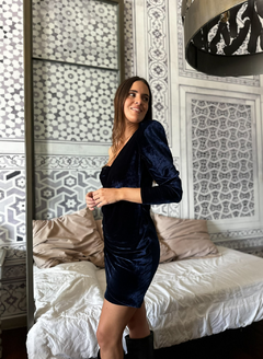 VESTIDO SID TERCIOPELO BLUE