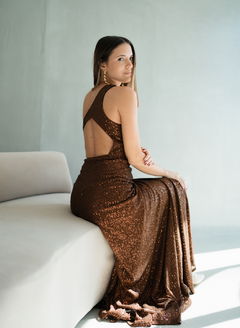VESTIDO FLORENCE CHOCOLATE en internet
