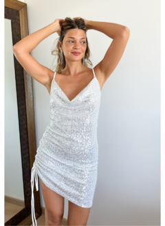 VESTIDO LAU PAIETTE WHITE/SILVER