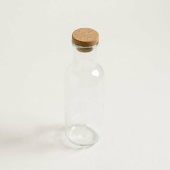 Botella vidrio lisa tapa corcho 1000 ml - Helena - Hogares con alma