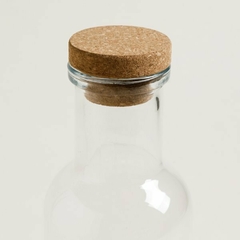 Botella vidrio lisa tapa corcho 1000 ml en internet