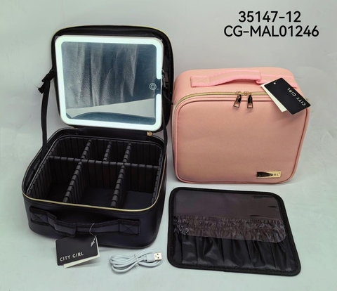 MALETIN CON ESPEJO Y LUZ CITY GIRL 35147-12