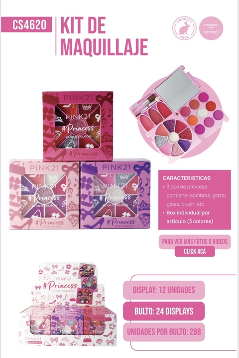 KIT MAQUILLAJE PINK21 CS4620