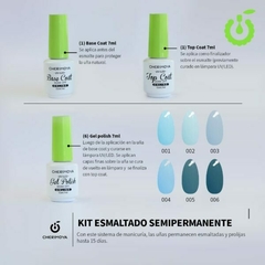 Kit Gel polish+base+top 7ML X 8PCS CH029 - comprar online