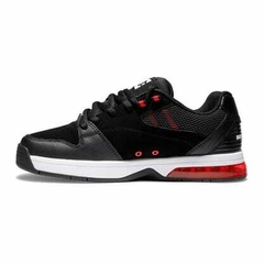 TÊNIS DC SHOES VERSATILE BLACK WHITE ATHETIC RED na internet