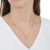 Colar veneziana bipartido com pingente moldura de nossa senhora banhado em ouro 18k