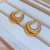 Brinco casulo banhado em ouro 18k