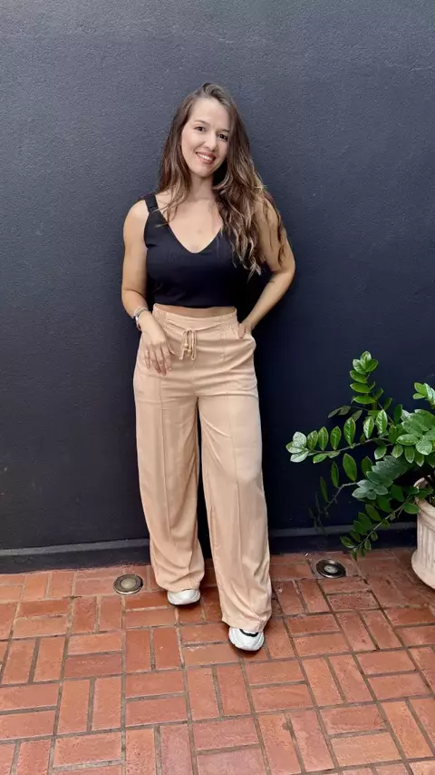 Calça Pantalona Viscolinho - comprar online