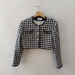 Blazer de cuadros- Dluv talla CH