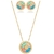 Conjunto pizza baguetes ouro