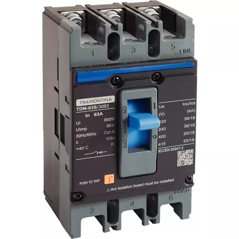 Caixa Moldada Tdm 63s 3063 3p 63a 36ka - Tramontina - comprar online