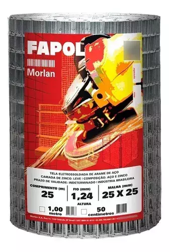 Tela Soldada Fapol 50 X 50 X 2.10mm X 1.00mt - Morlan - comprar online