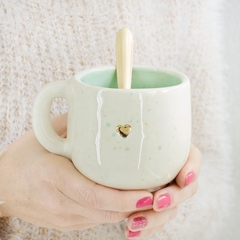 TAZAS CORAZÓN ORO - laformafeliz