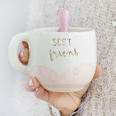 TAZA BEST FRIEND GOLD ROSA - comprar online