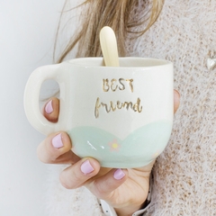 TAZA BEST FRIEND GOLD VERDE - comprar online