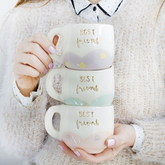 TAZA BEST FRIEND GOLD VERDE - laformafeliz
