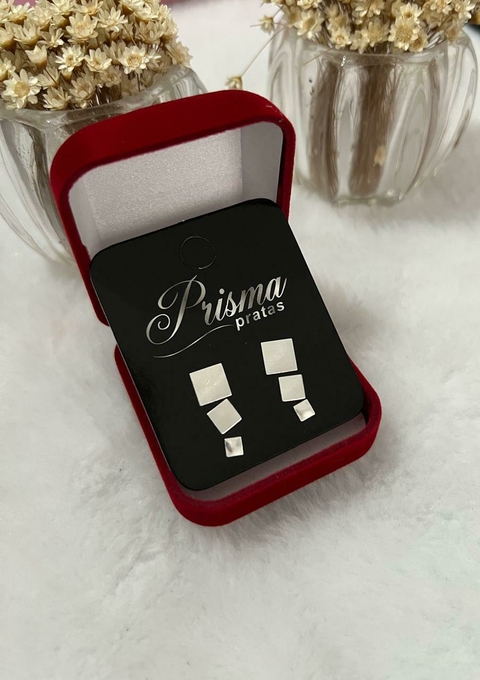 Trio de Brincos Quadrado