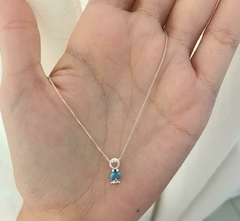 Colar menino filho pedrinha azul