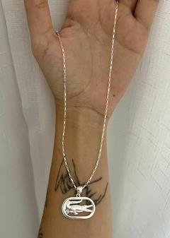Cordão de Tijolinho Pingente Jacaré - comprar online