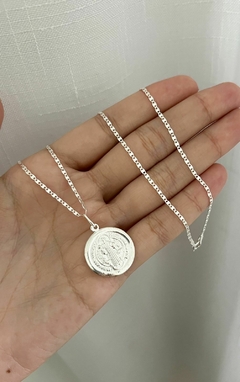 Colar Pingente Medalha de São Bento
