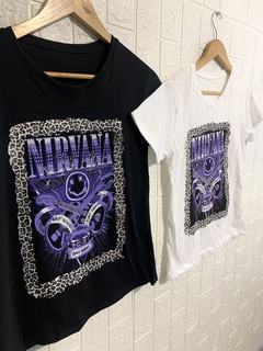 remera con strass nirvana