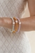 Pulseira Jade Lilás com Pérola Água Doce Banho de Ouro 18k - comprar online