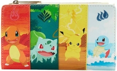 Billetera Pokemon Starters y Pikachu.