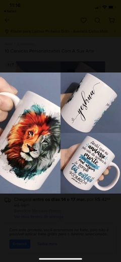 caneca branca personalizada