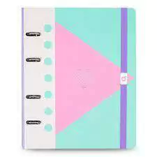 CADERNO PREMIUM ARGOLADO ULTRA - COLEÇÃO VIDA ROSA CORAÇÃO