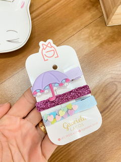 HAIR CLIPS CHUVA DE AMOR