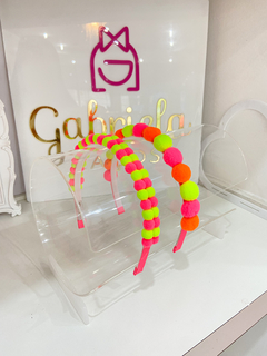 TIARA POMPONS NEONS