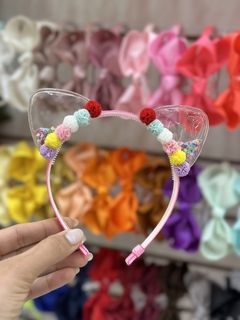 TIARA GATINHO CONFETES