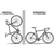 Suporte de Parede Clug para Bicicleta Hibrida 33-43mm Preto/Branco na internet