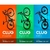 Imagem do Suporte de Parede Clug para Bicicleta MTB 58-69mm Preto/Branco