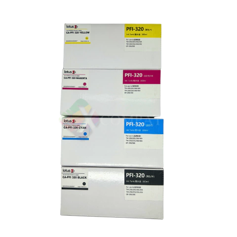 Kit 4 Cartucho de Tinta Canon PFI-320 PFI-320 | TM200 | Compativel 300ml preto ciano amarelo magenta