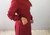 Jaleco Maria - Marsala de Gabardine com Elastano, Gola de Padre, Com Zíper, Com Punho na internet