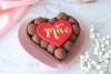 Coração com brigadeiro belga