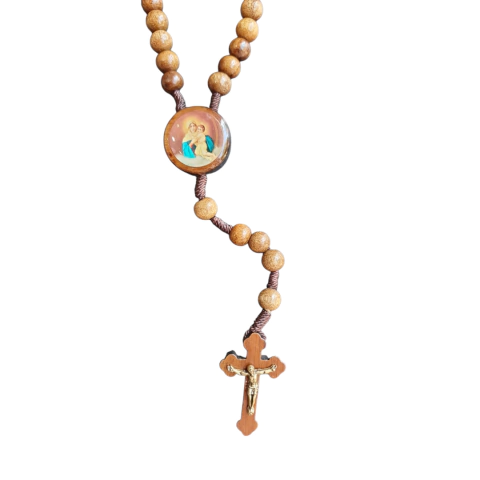 Terço Mad Imbuia 8mm Tri Resinado Mãe Rainha