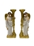 Par de Anjos Candelabros 30cm Resina