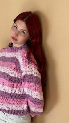 Sweater rosa y lavanda - comprar online