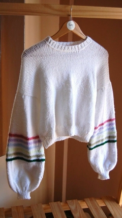 Sweater BLANCO rayitas