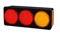 Faro Baiml 3000e Electr.12/24v.triple Der.(rojo-rojo-ambar)